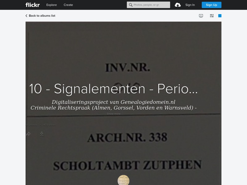 Screenshot van website