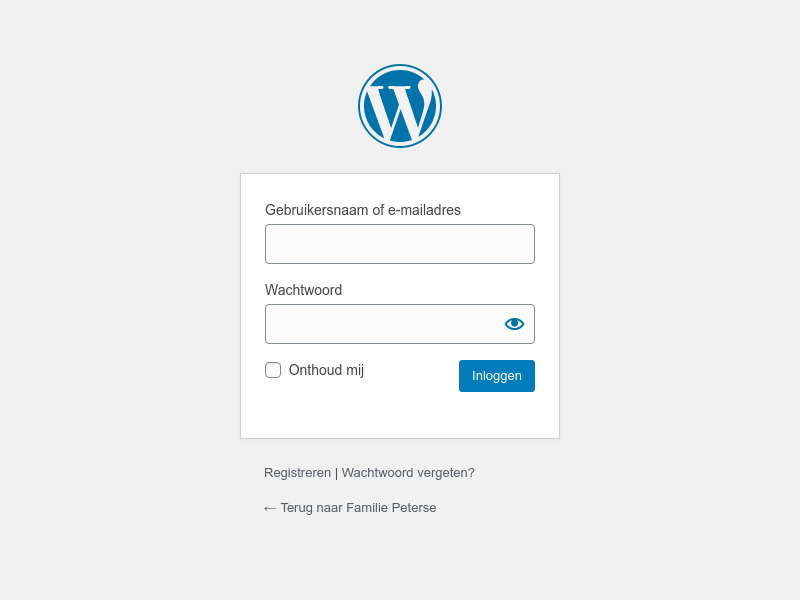 Screenshot van website