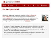 Screenshot van website