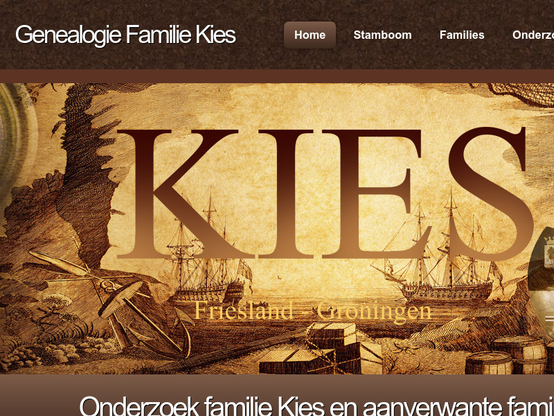 Screenshot van website