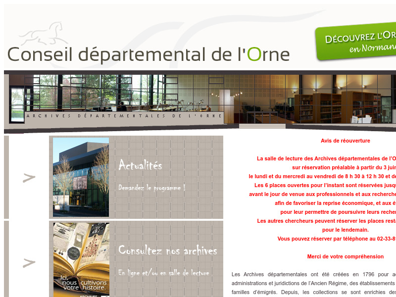 Screenshot van website