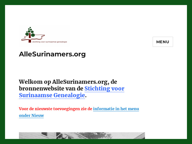 Screenshot van website