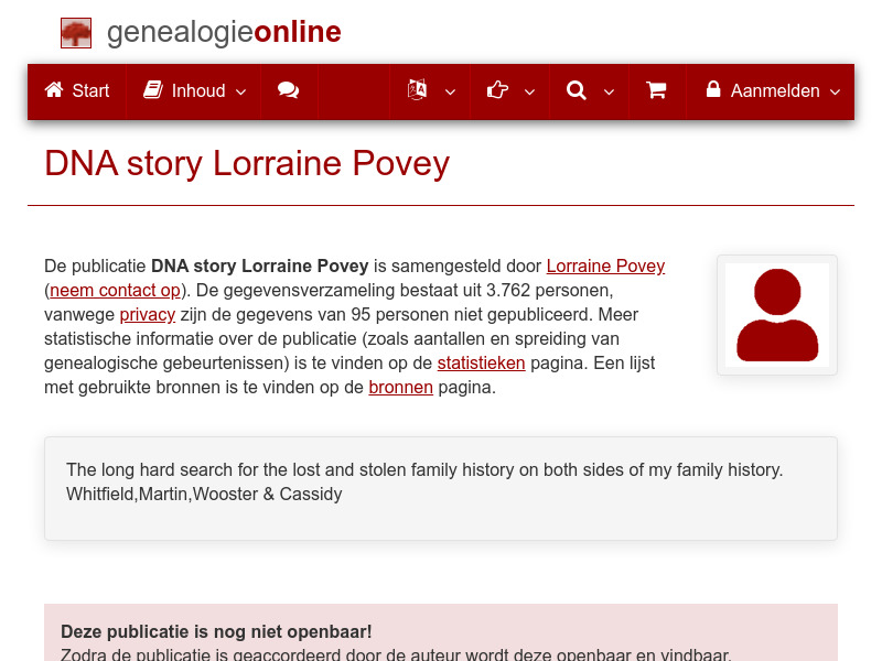 Screenshot van website