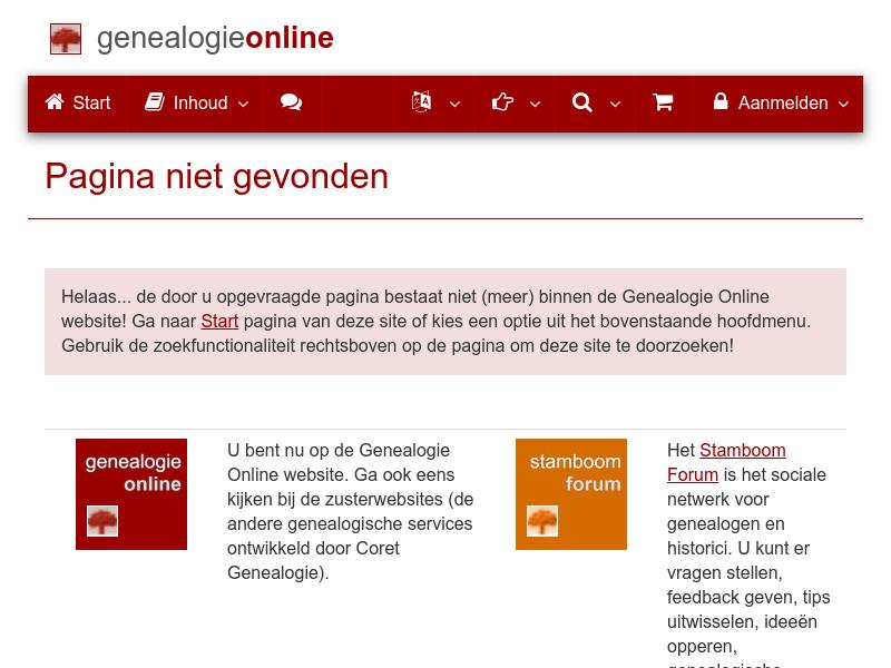 Screenshot van website