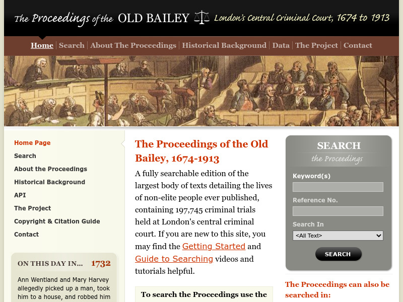 Screenshot van website