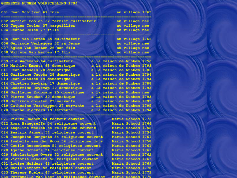 Screenshot van website