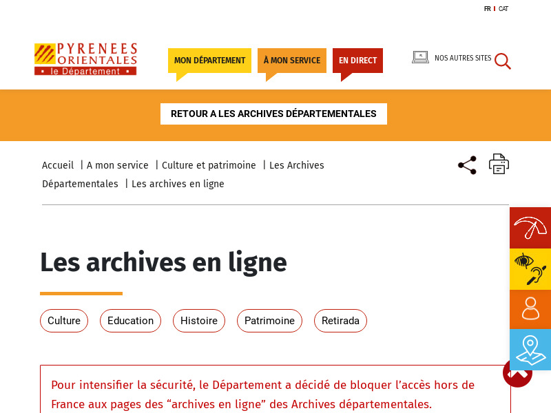 Screenshot van website