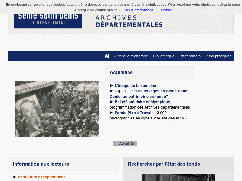 Screenshot van website