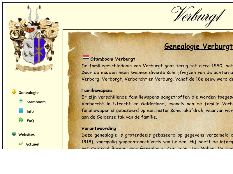 Screenshot van website