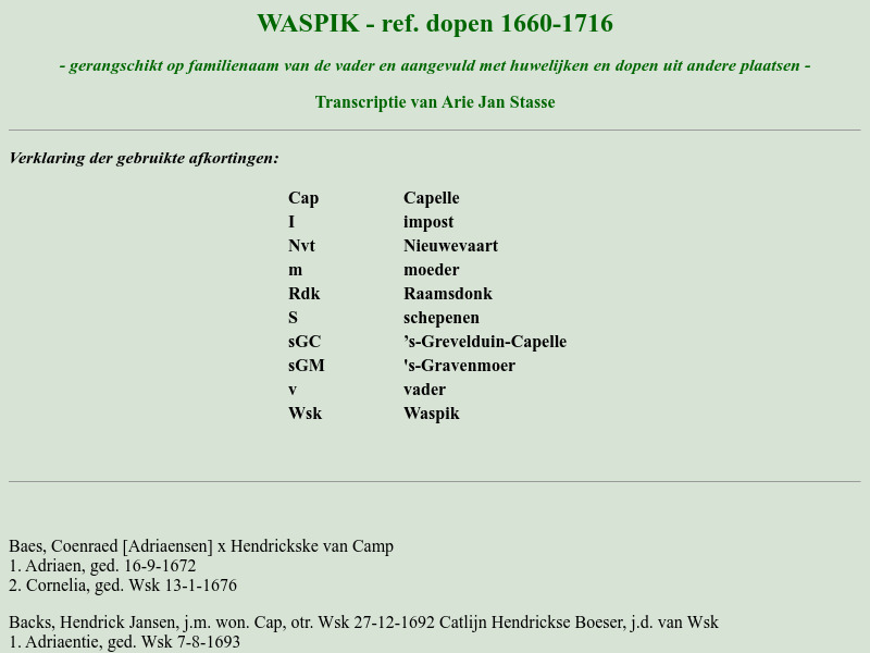 Screenshot van website