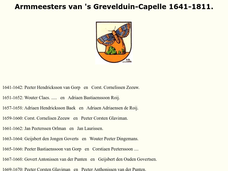 Screenshot van website
