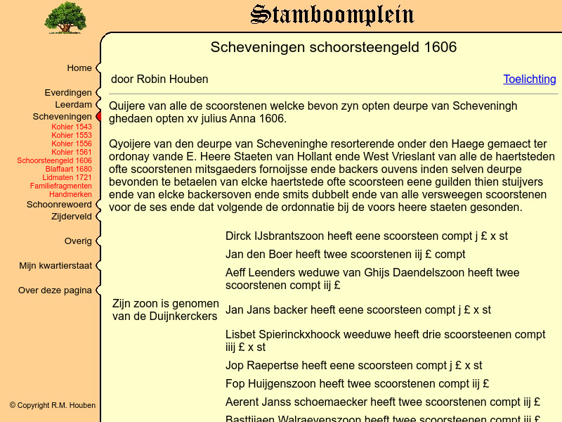 Screenshot van website