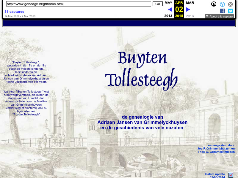 Screenshot van website