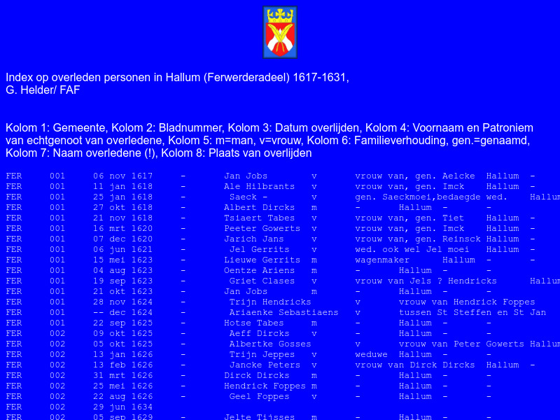 Screenshot van website