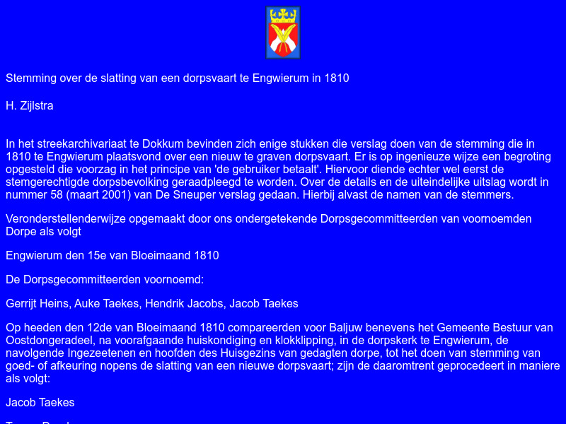 Screenshot van website