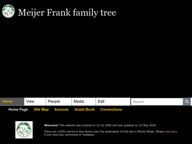 Screenshot van website