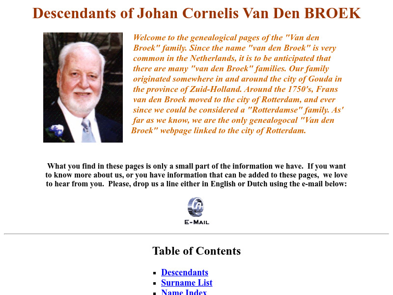 Screenshot van website