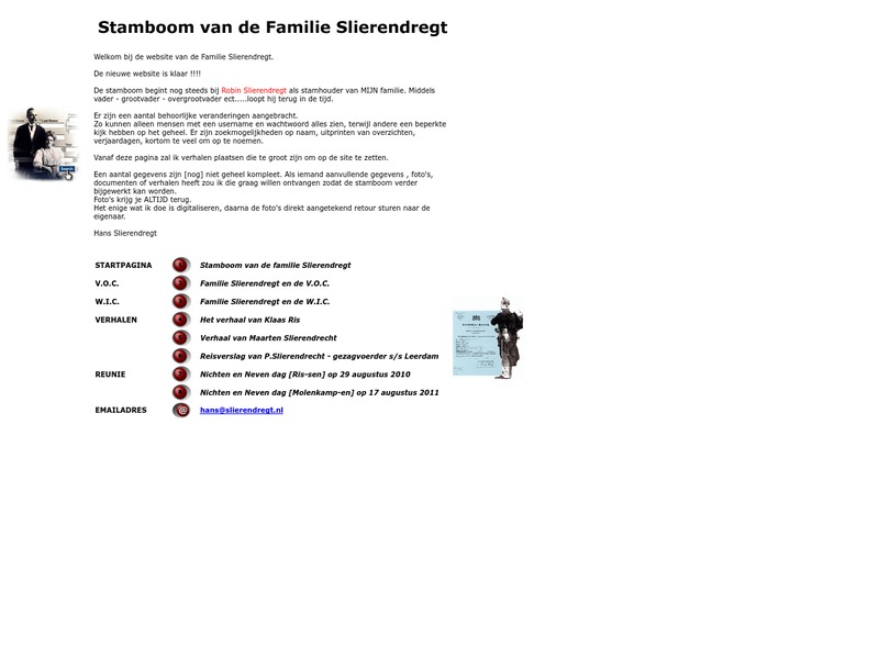 Screenshot van website