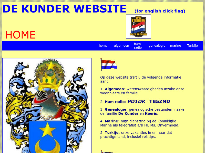 Screenshot van website