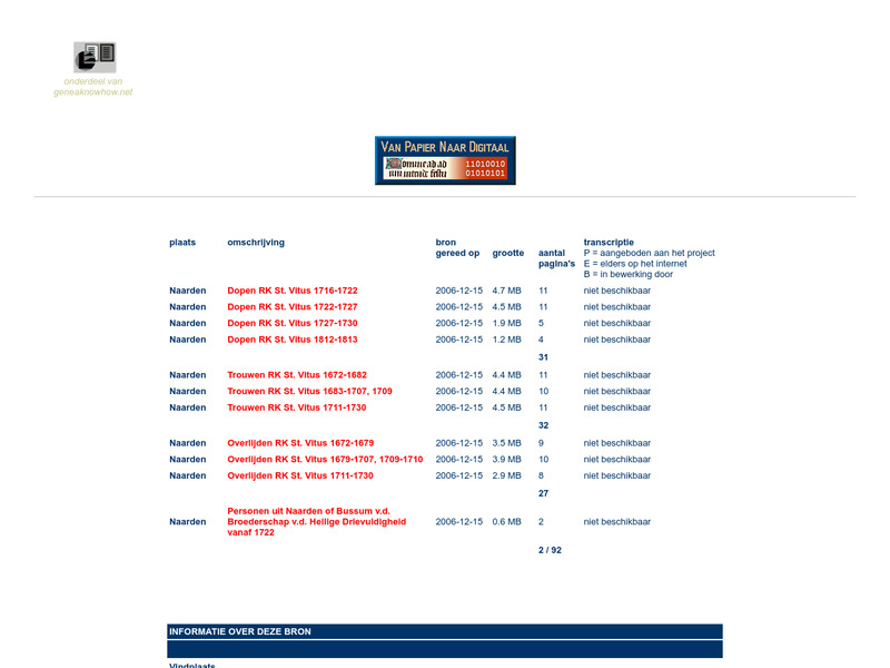 Screenshot van website