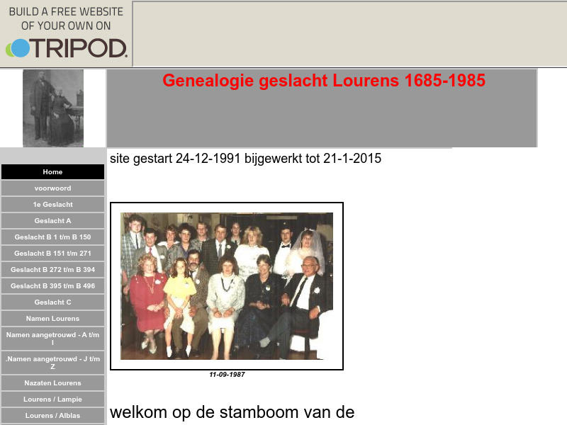 Screenshot van website
