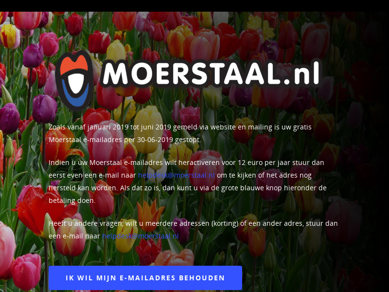 Screenshot van website