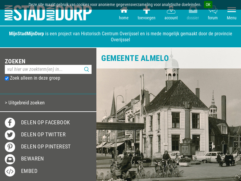 Screenshot van website