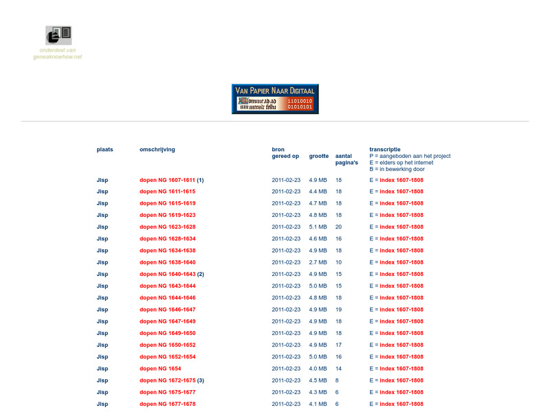 Screenshot van website