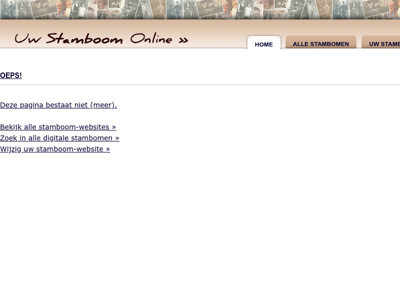Screenshot van website