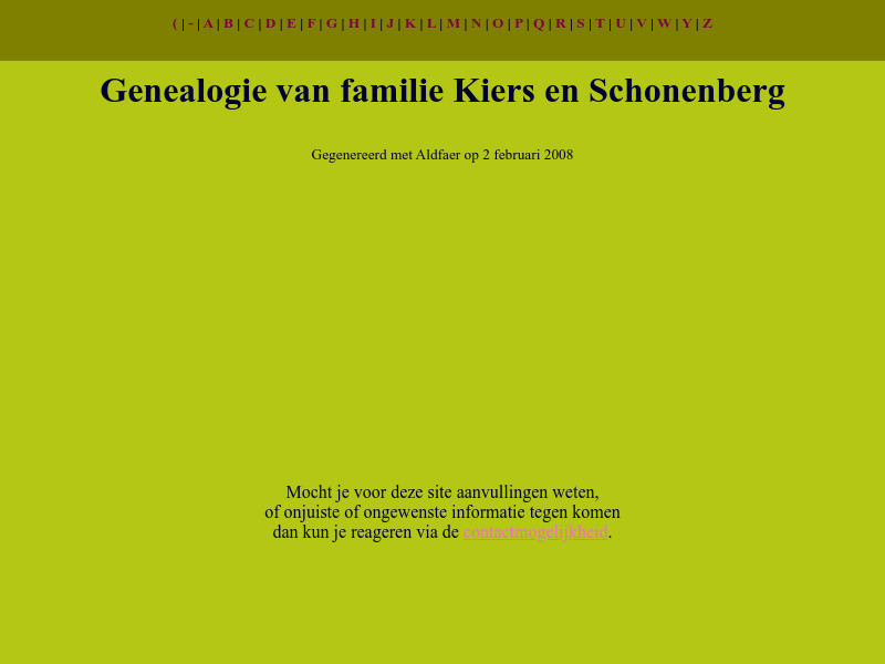 Screenshot van website