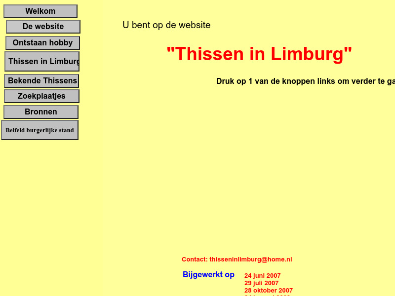 Screenshot van website