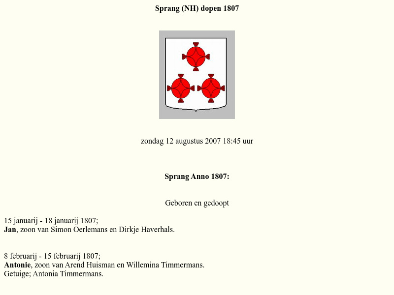 Screenshot van website