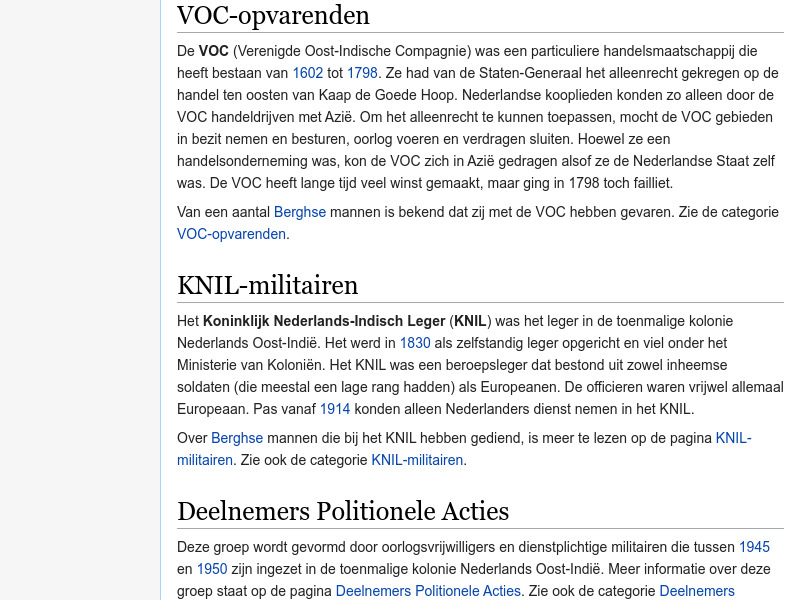 Screenshot van website