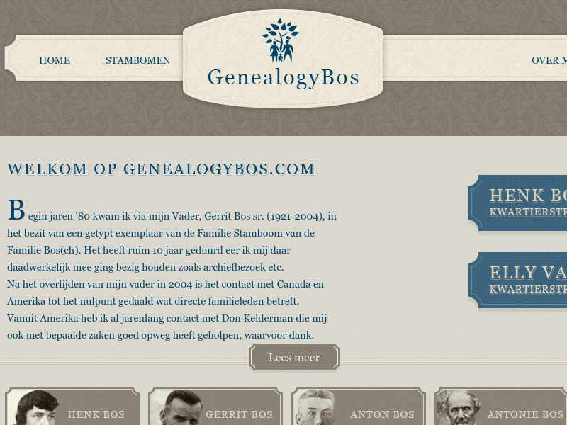 Screenshot van website