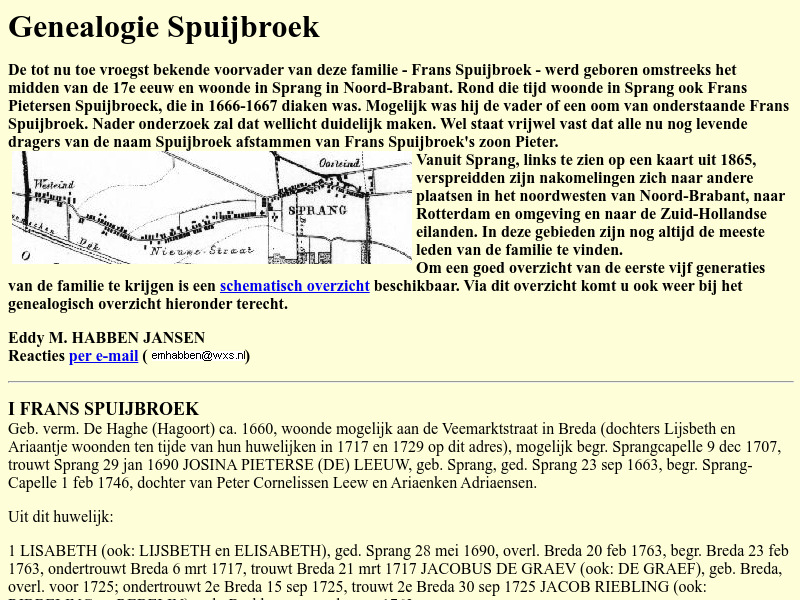 Screenshot van website