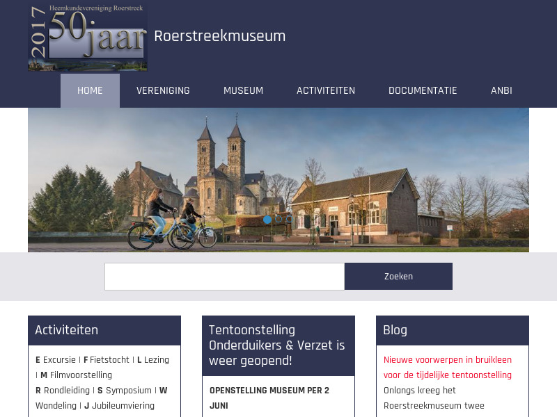 Screenshot van website