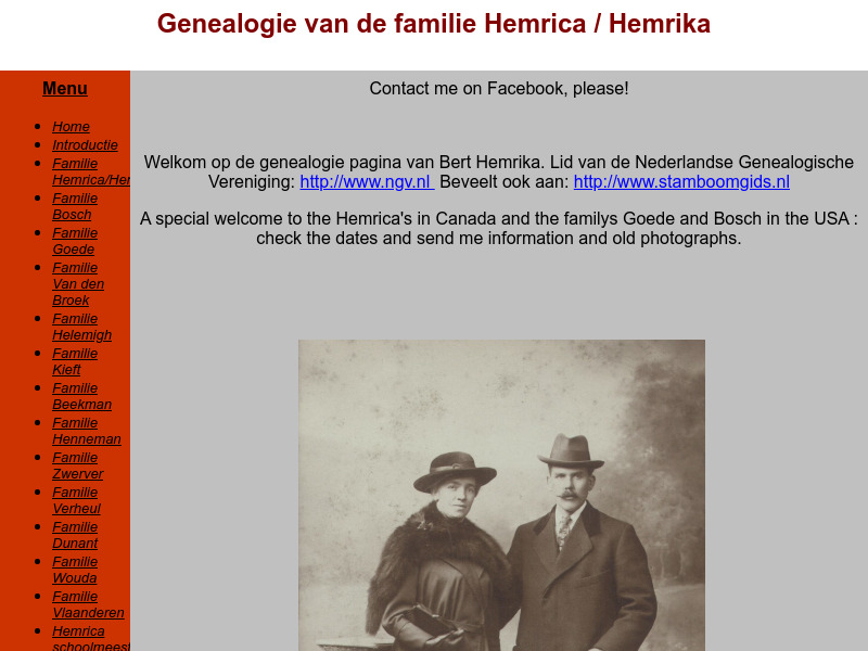 Screenshot van website