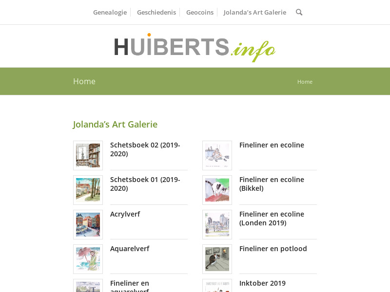Screenshot van website