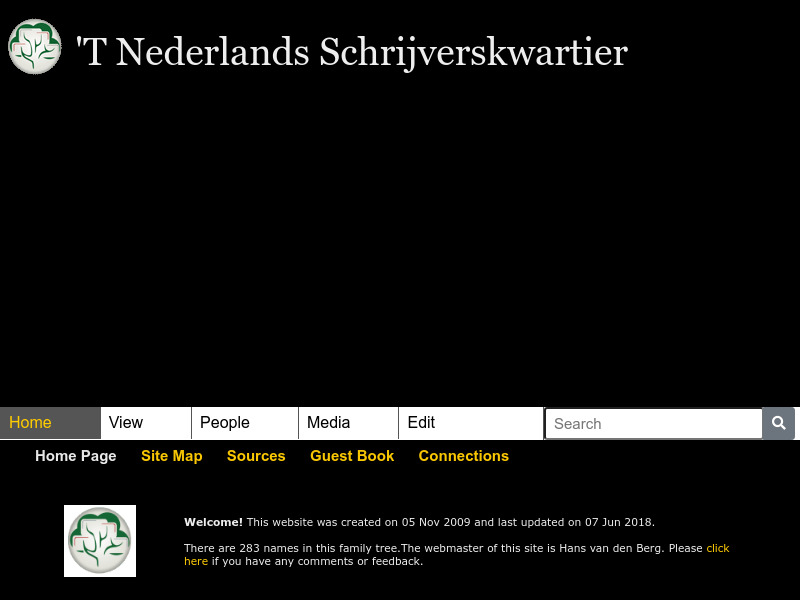 Screenshot van website