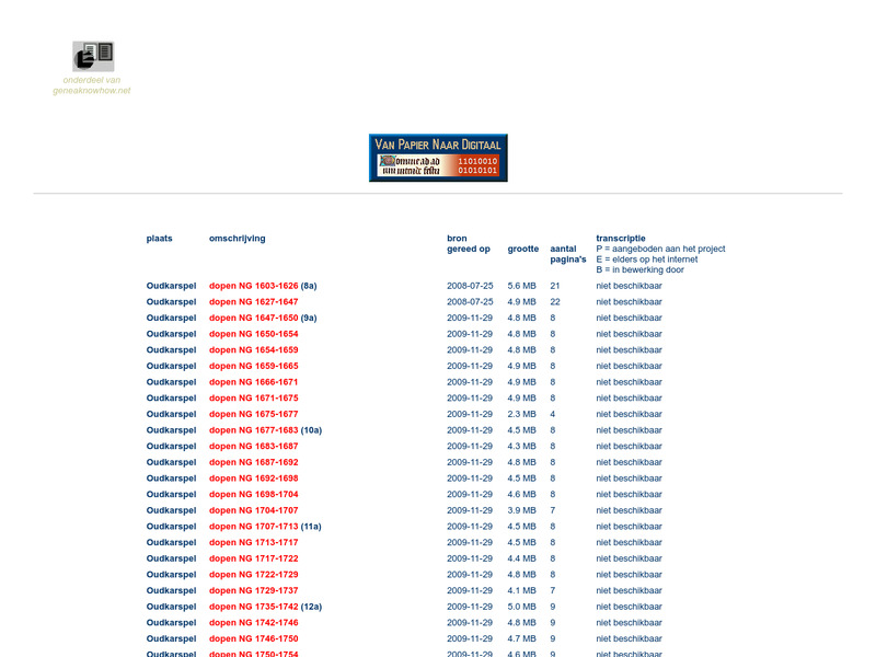 Screenshot van website