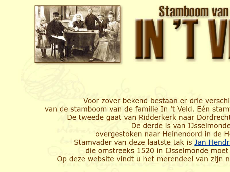 Screenshot van website