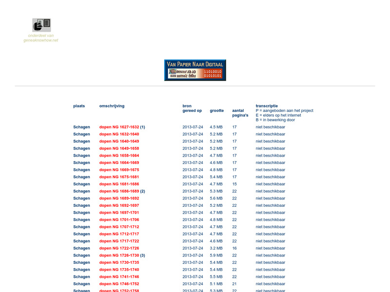 Screenshot van website