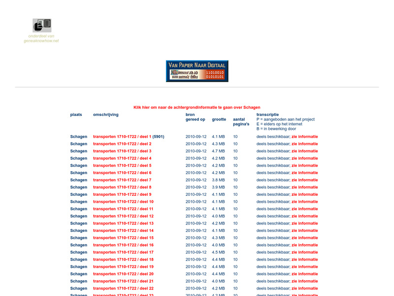 Screenshot van website