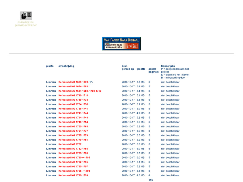 Screenshot van website