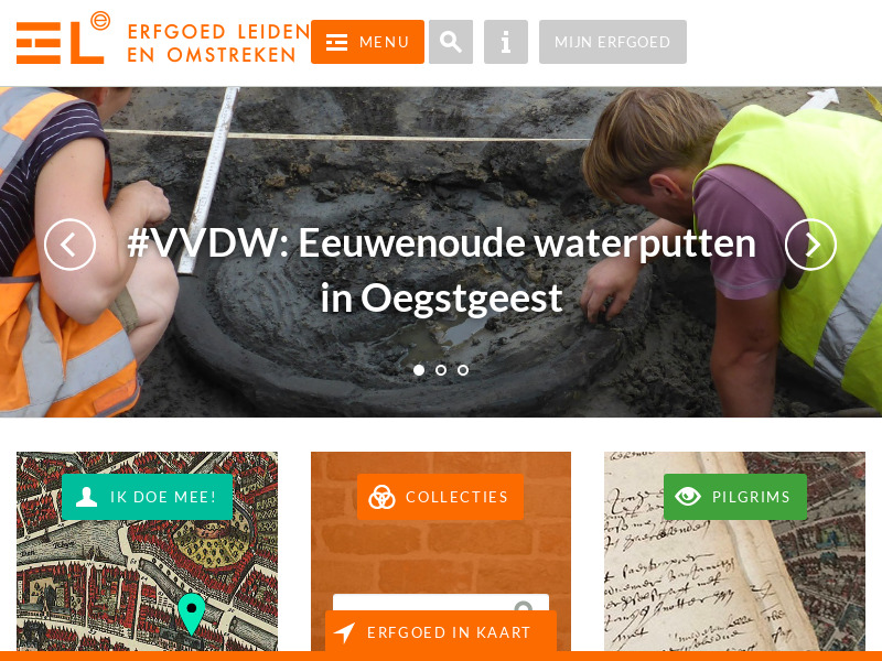 Screenshot van website