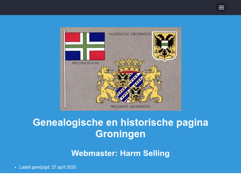 Screenshot van website