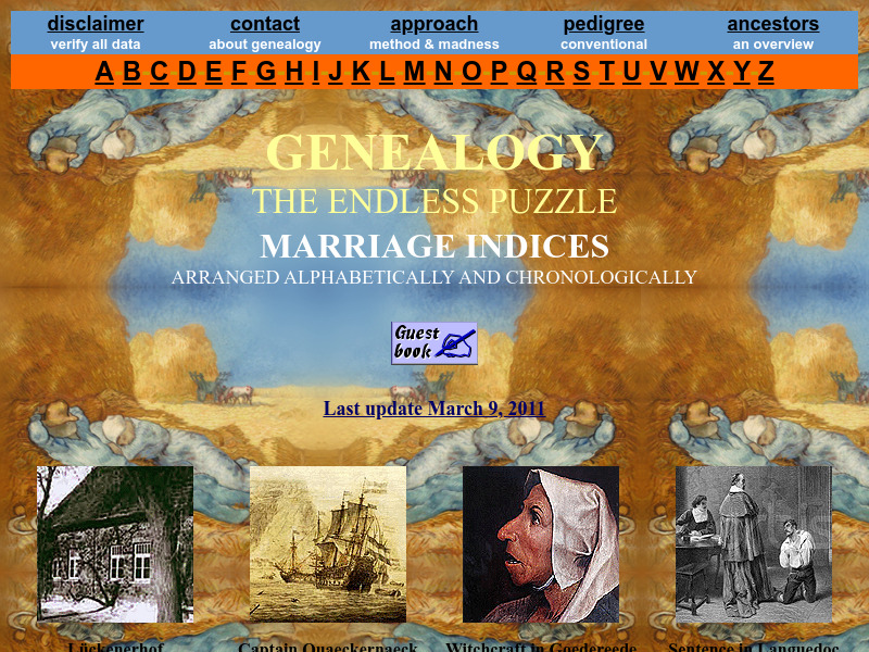 Screenshot van website