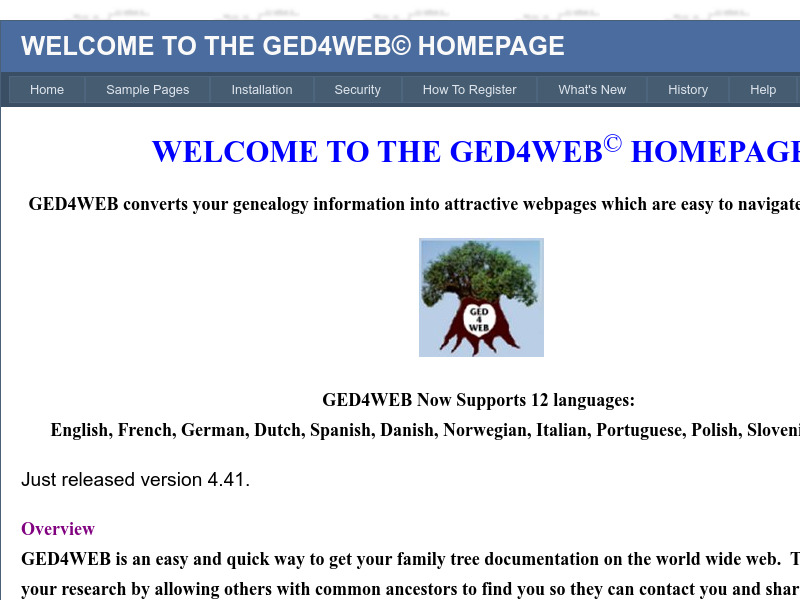 Screenshot van website
