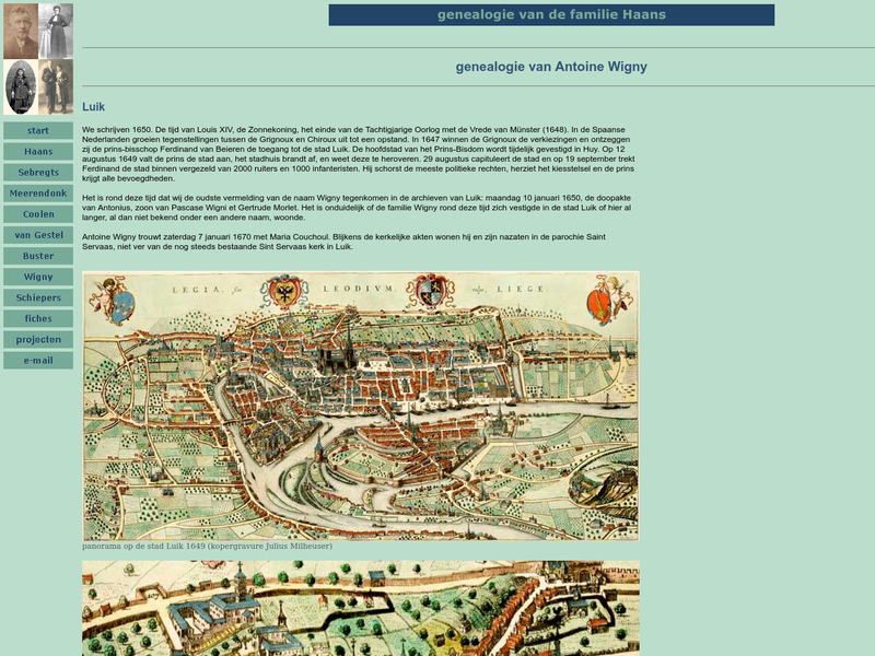 Screenshot van website