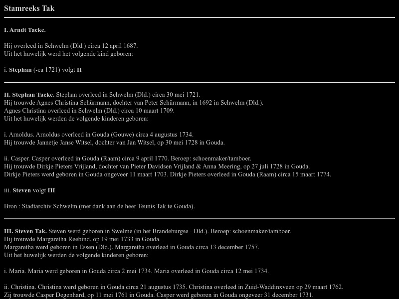 Screenshot van website